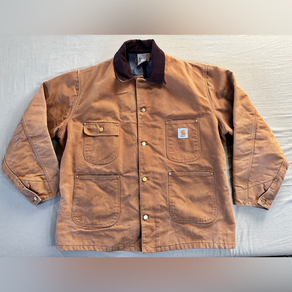 1987 Carhartt Brown Duck Blanket-Lined Coat (6BLC) Size 46